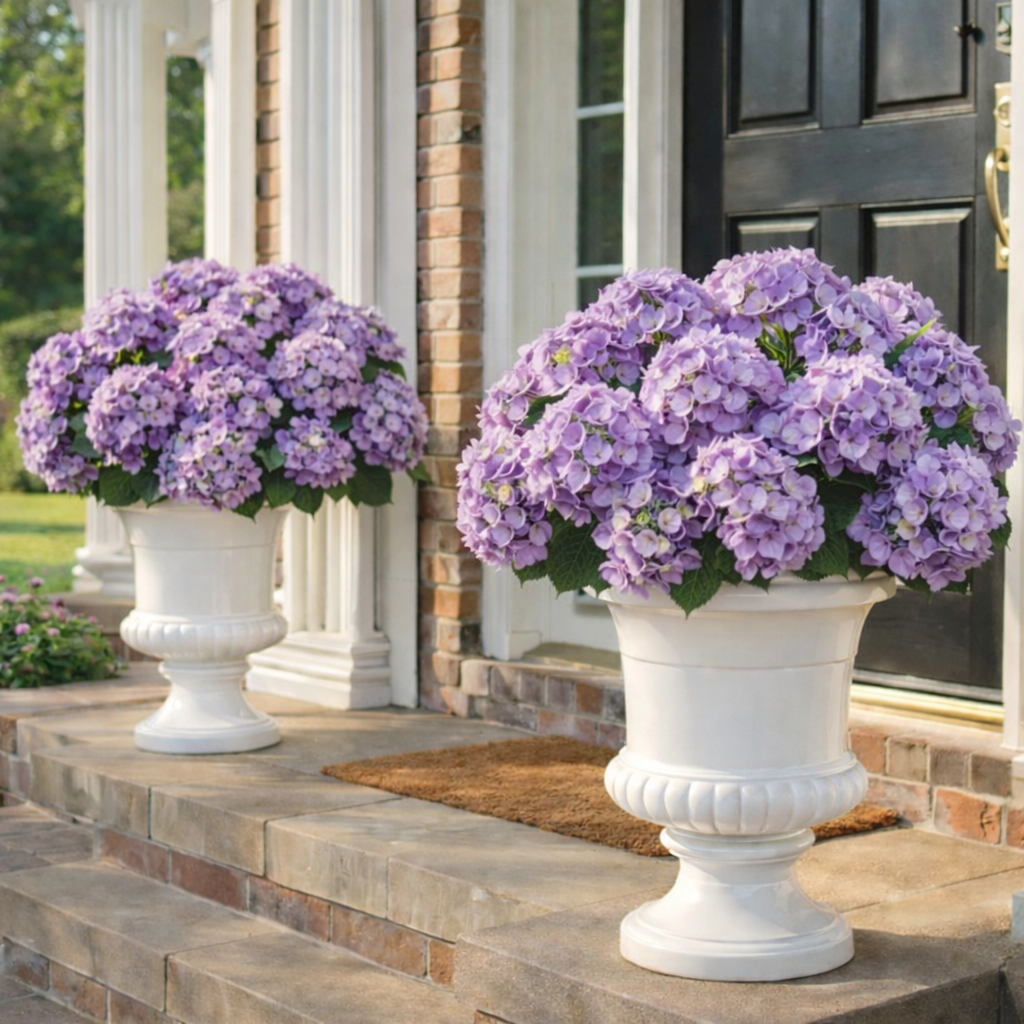 5-Head Hydrangea Stem for Indoor & Outdoor Use – UV Protected