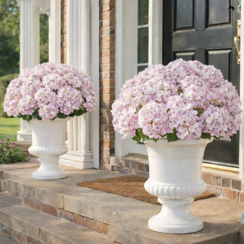 5-Head Hydrangea Stem for Indoor & Outdoor Use – UV Protected