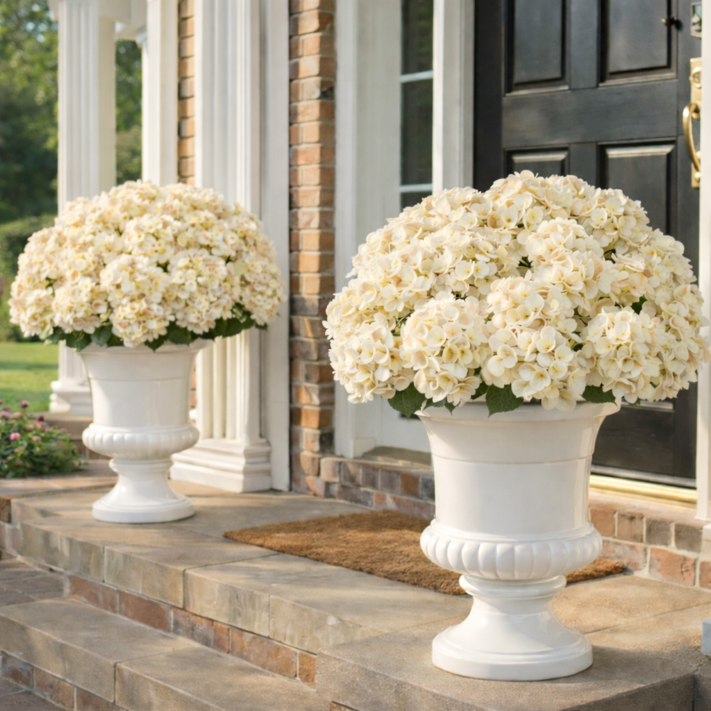 5-Head Hydrangea Stem for Indoor & Outdoor Use – UV Protected