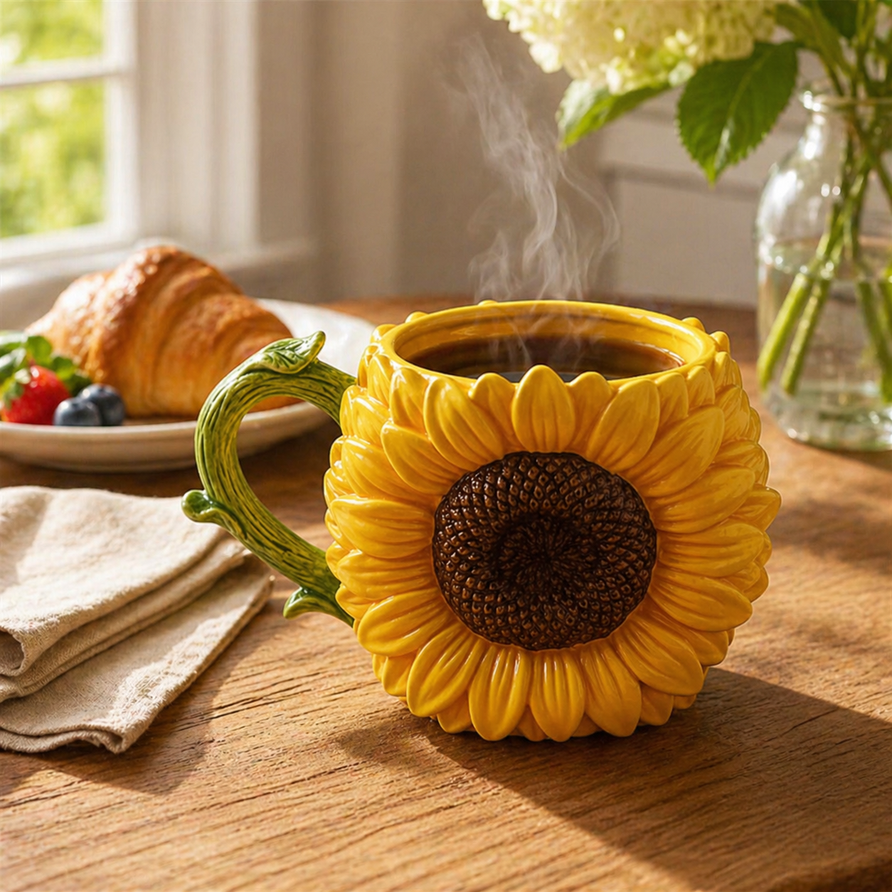 3D Sunflower Coffee Mug