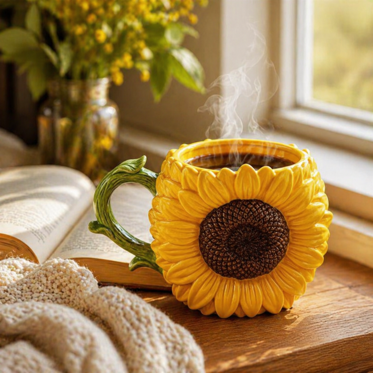 3D Sunflower Coffee Mug