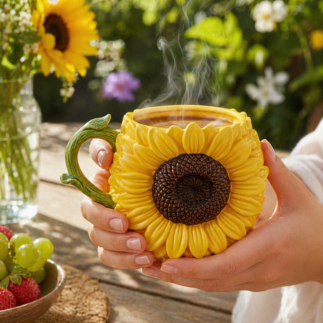 3D Sunflower Coffee Mug