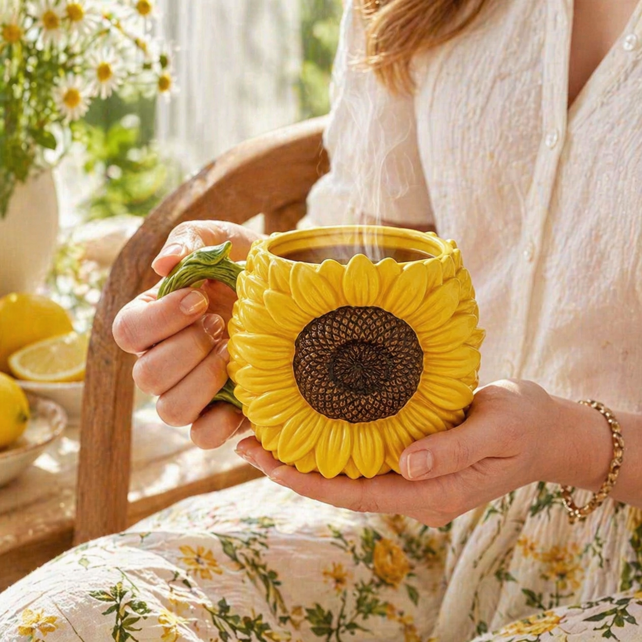 3D Sunflower Coffee Mug