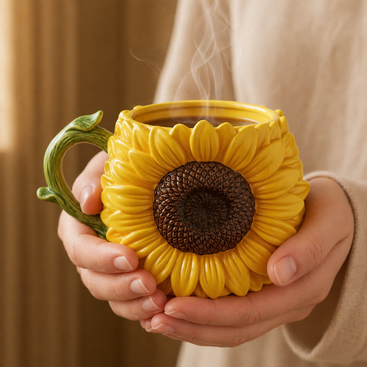 3D Sunflower Coffee Mug