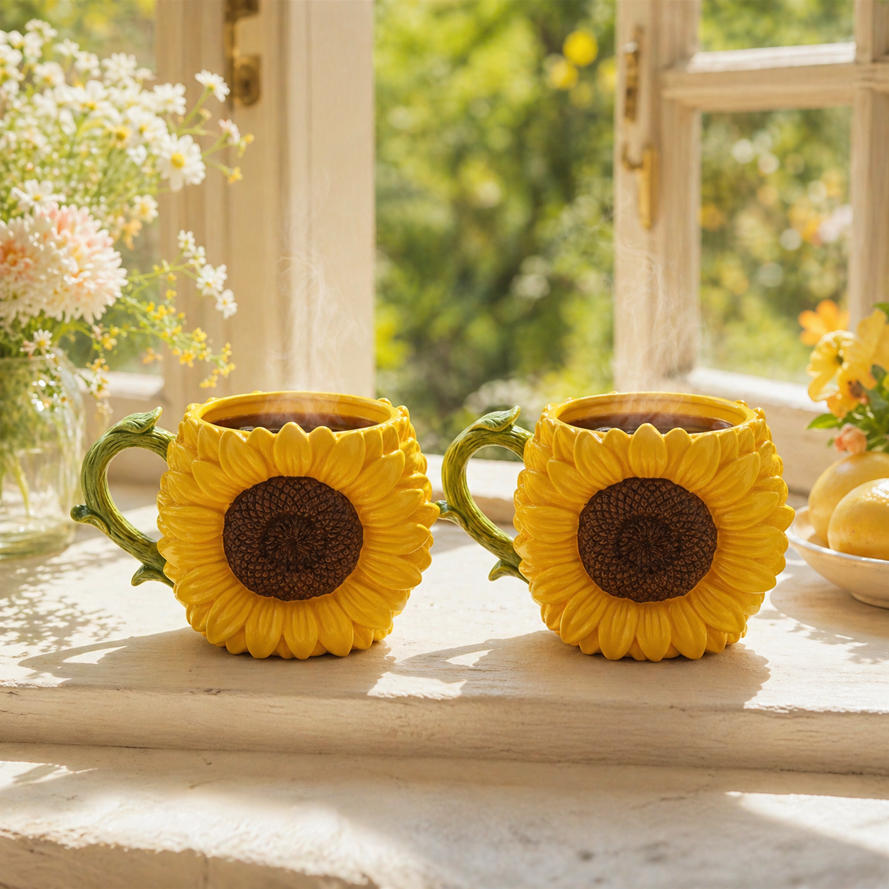 3D Sunflower Coffee Mug