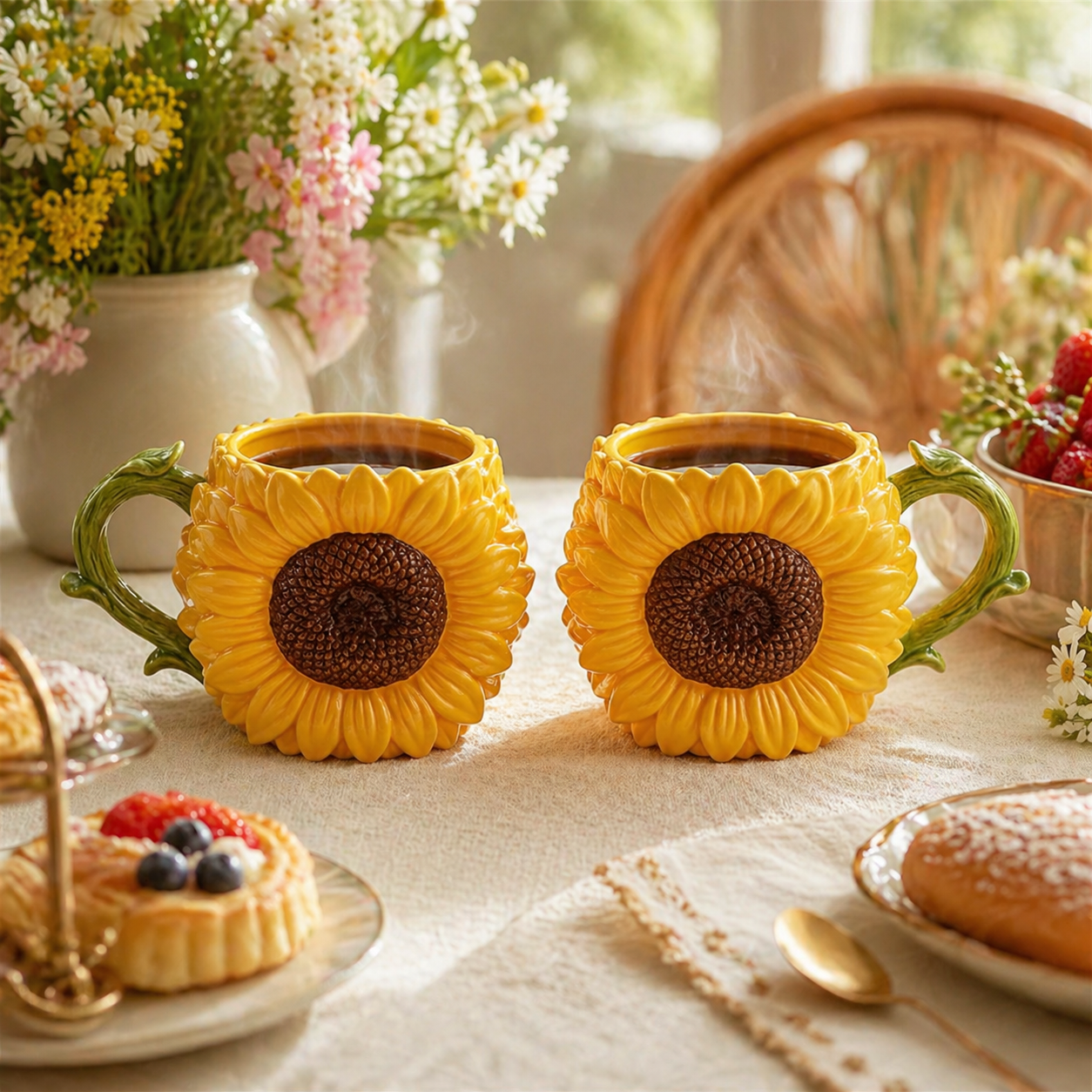 3D Sunflower Coffee Mug