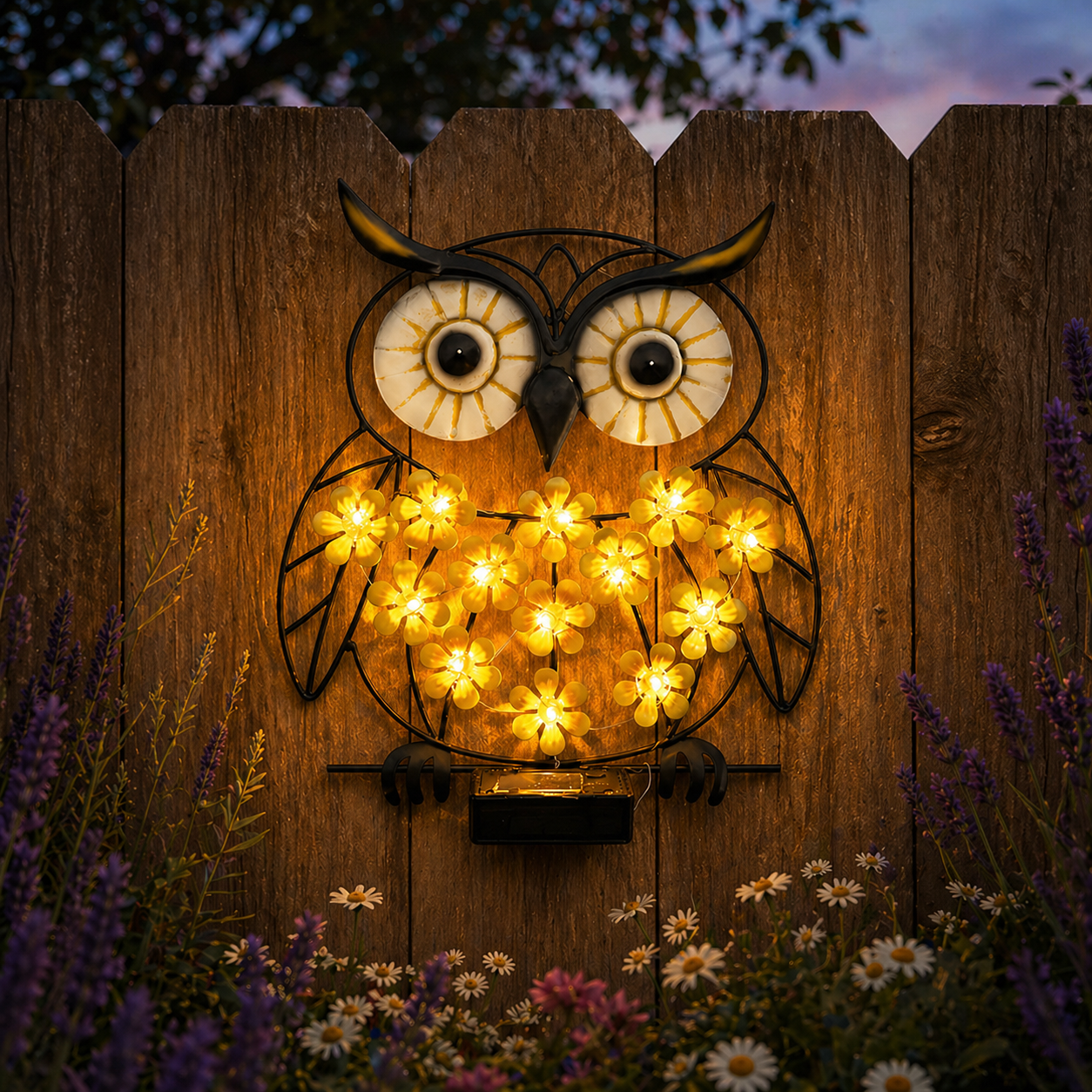Solar Metal Black Butterfly LED Garden Wall Light
