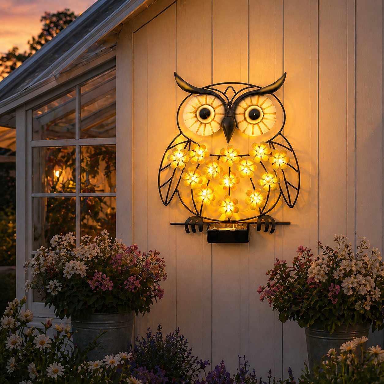 Solar Metal Black Butterfly LED Garden Wall Light