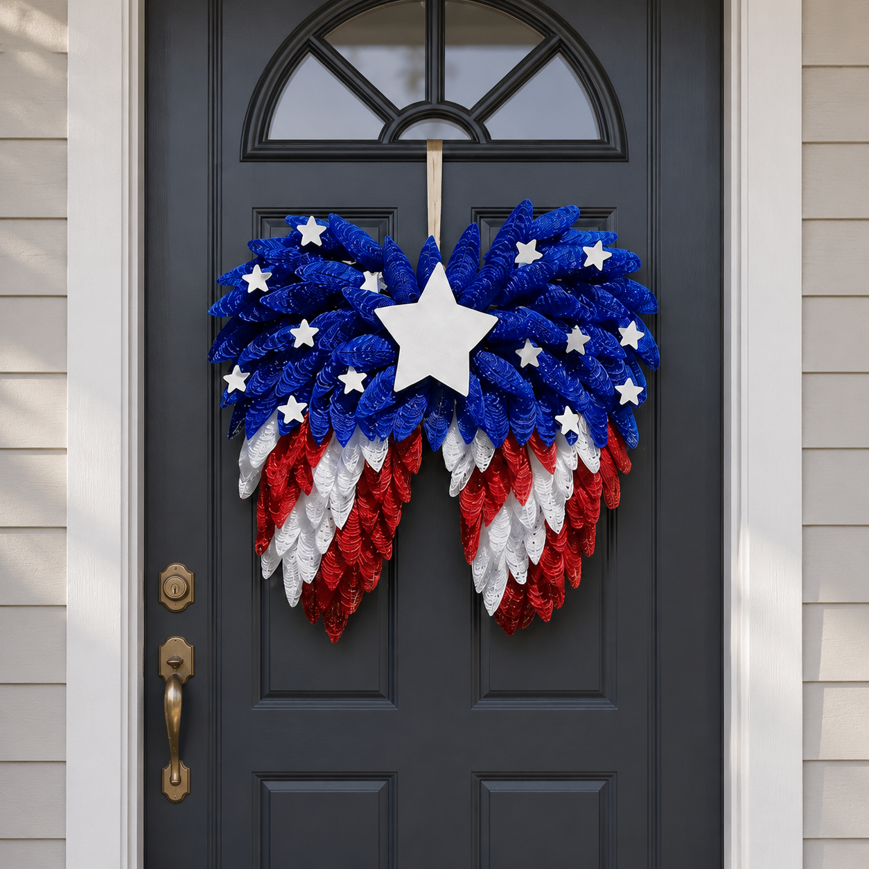 4th of July Patriotic Eagle Wing Door Wreath