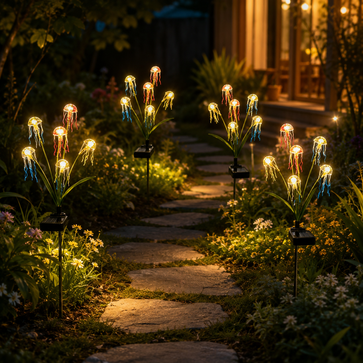 Solar Jellyfish Garden Stake Lights