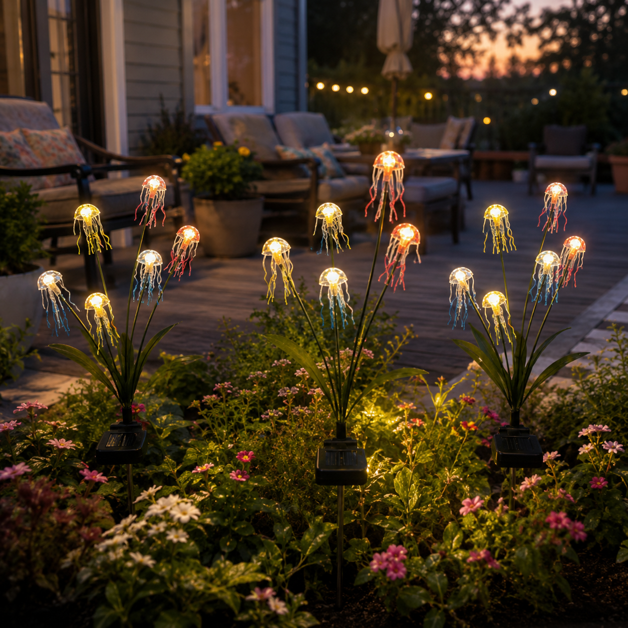 Solar Jellyfish Garden Stake Lights