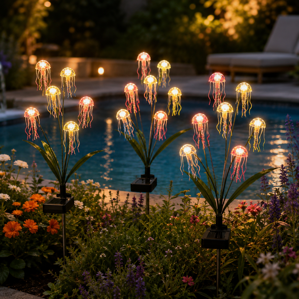 Solar Jellyfish Garden Stake Lights