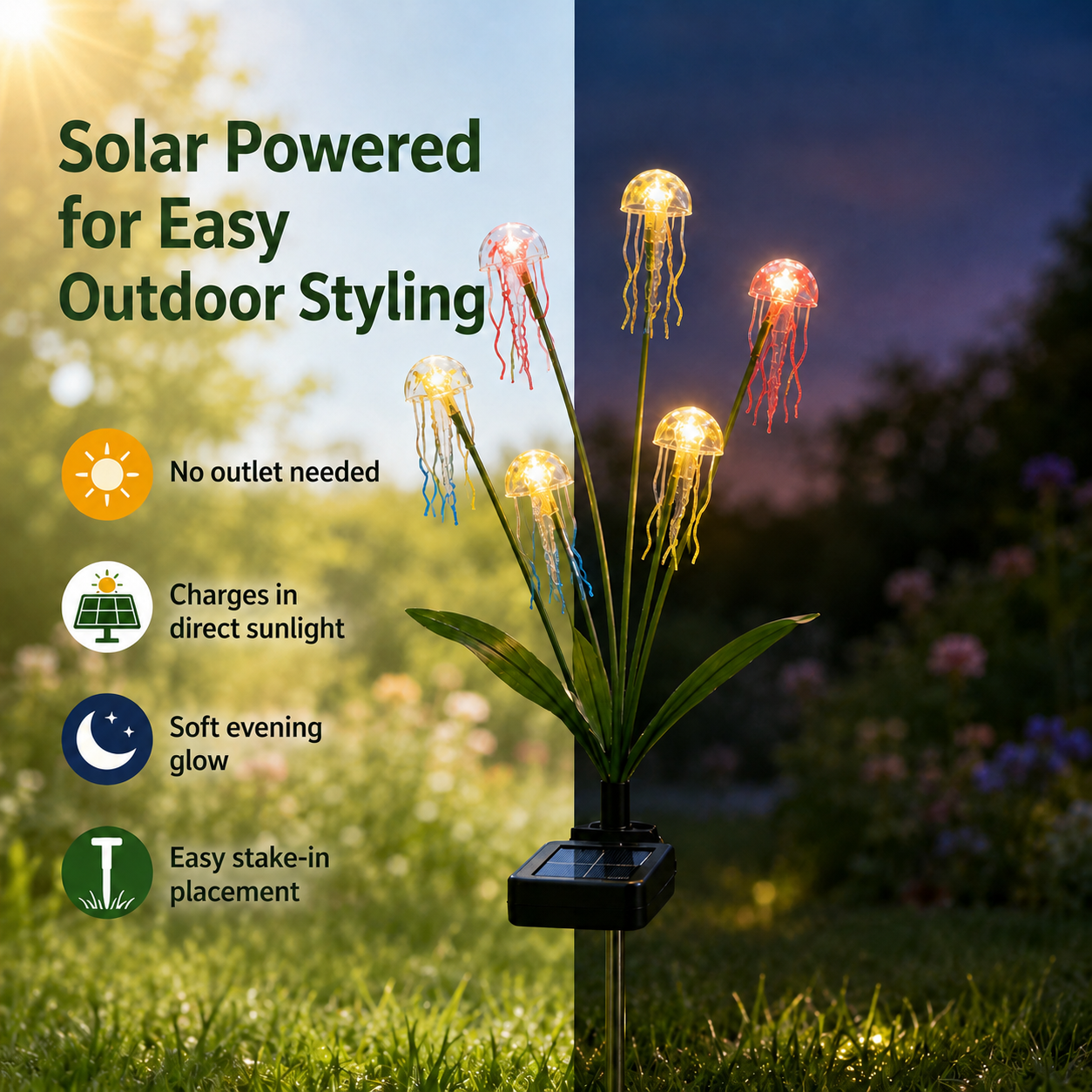 Solar Jellyfish Garden Stake Lights