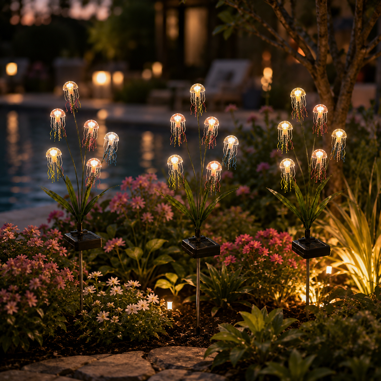 Solar Jellyfish Garden Stake Lights