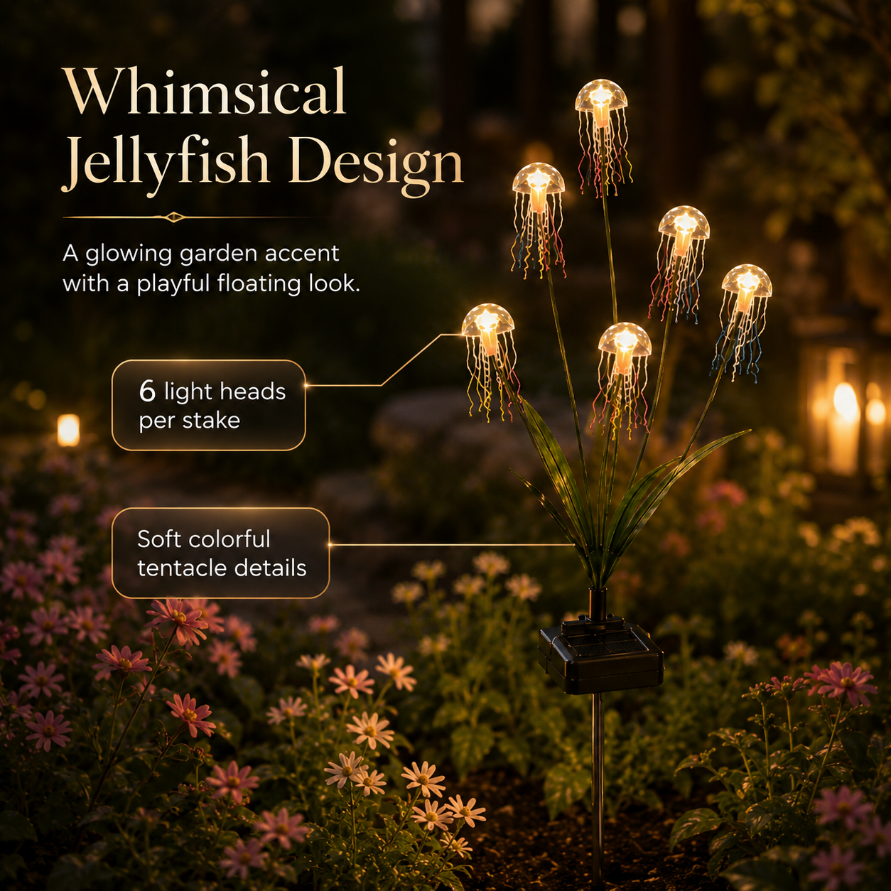 Solar Jellyfish Garden Stake Lights