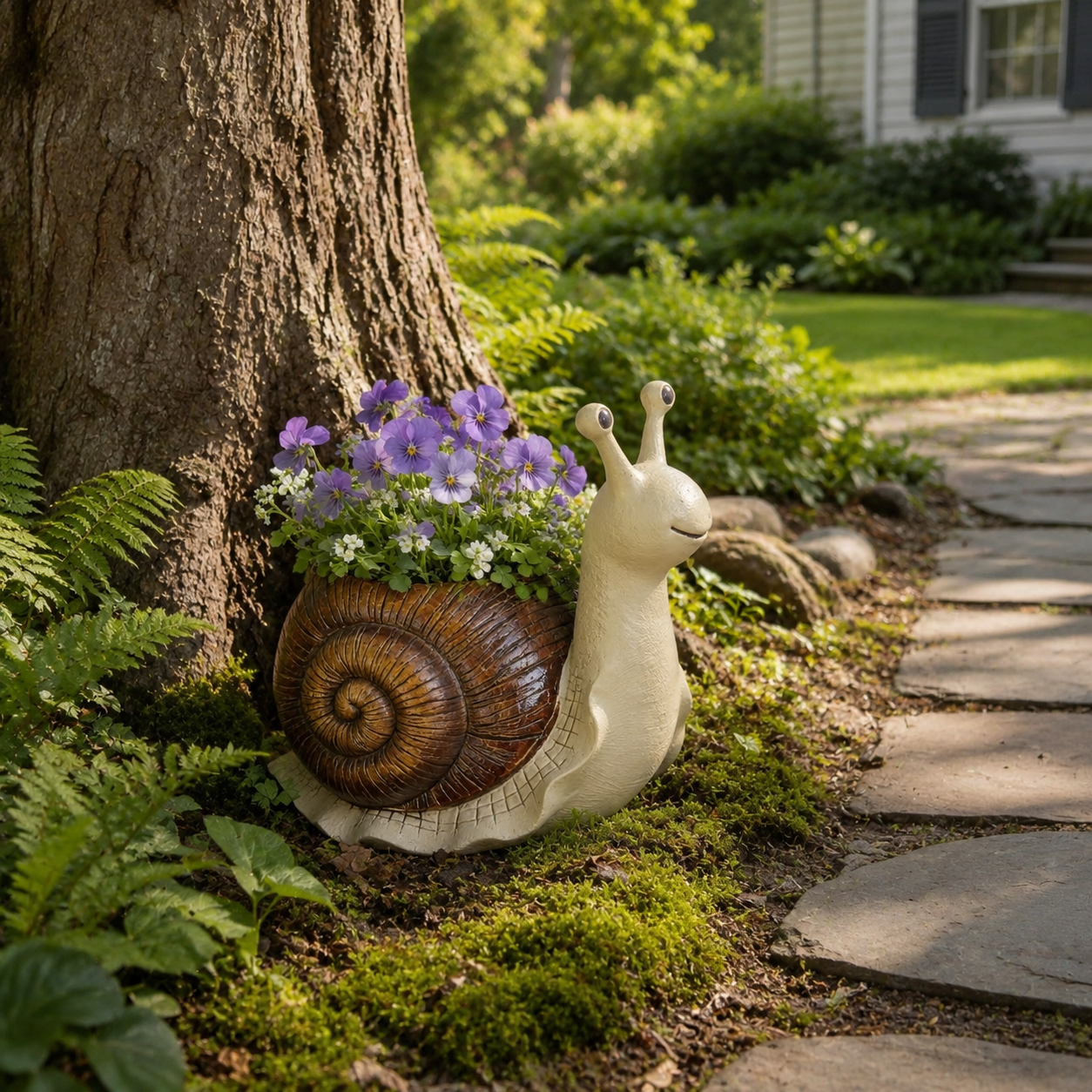 Snail Succulent Planter Whimsical Garden Decor Pot