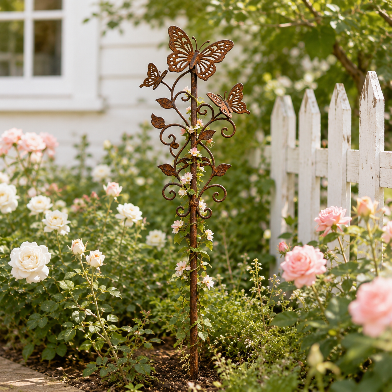 Rustic Butterfly Metal Garden Stake