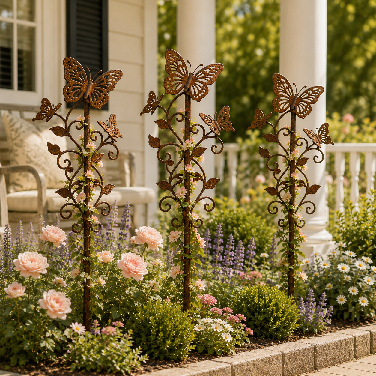 Rustic Butterfly Metal Garden Stake