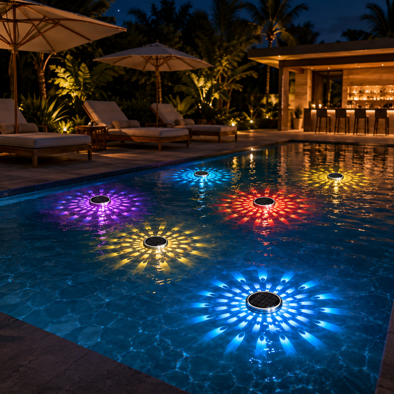 Solar Floating Pool Projection Lights with Remote