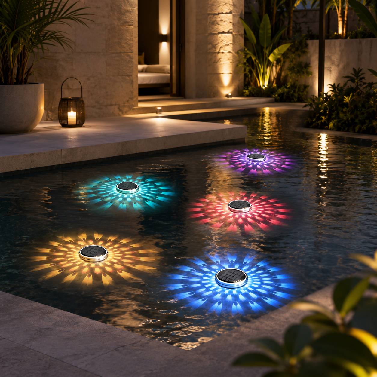 Solar Floating Pool Projection Lights with Remote
