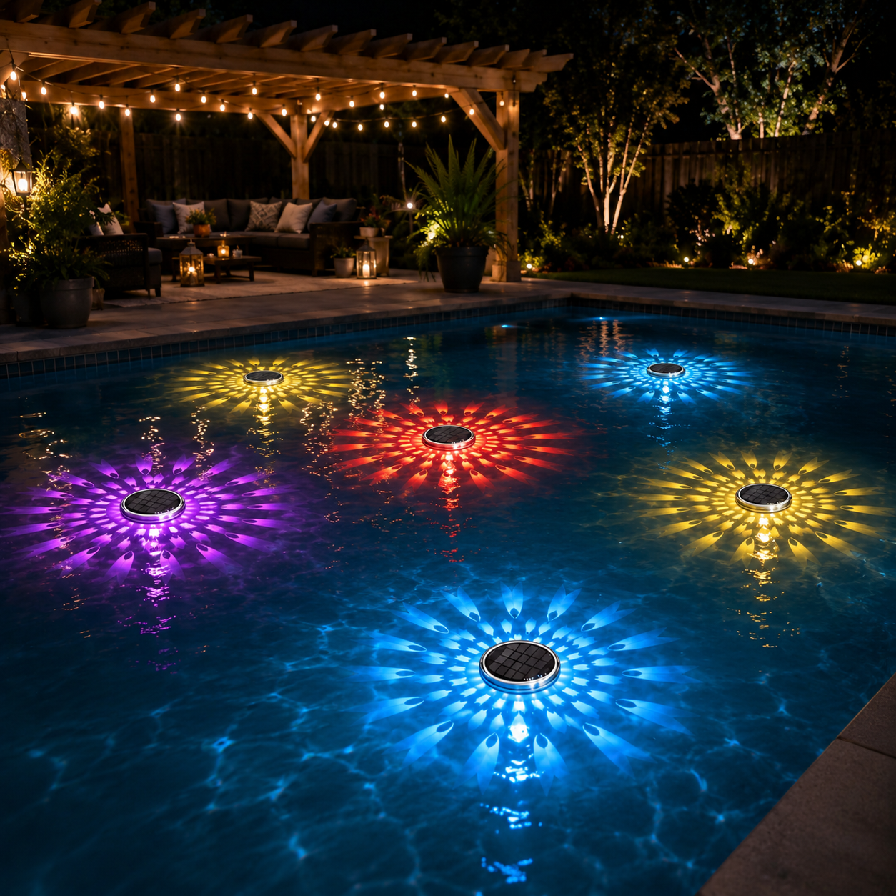 Solar Floating Pool Projection Lights with Remote