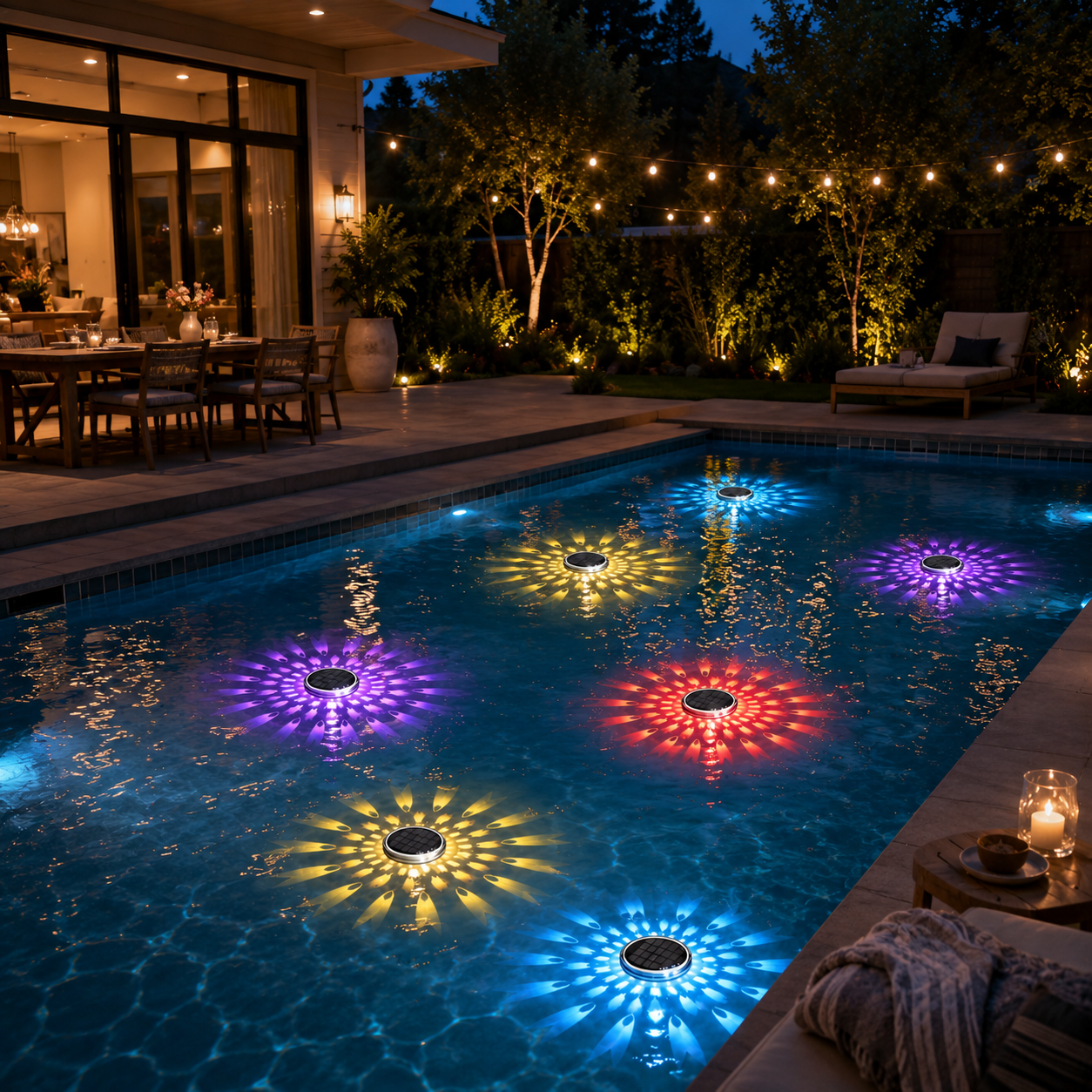 Solar Floating Pool Projection Lights with Remote