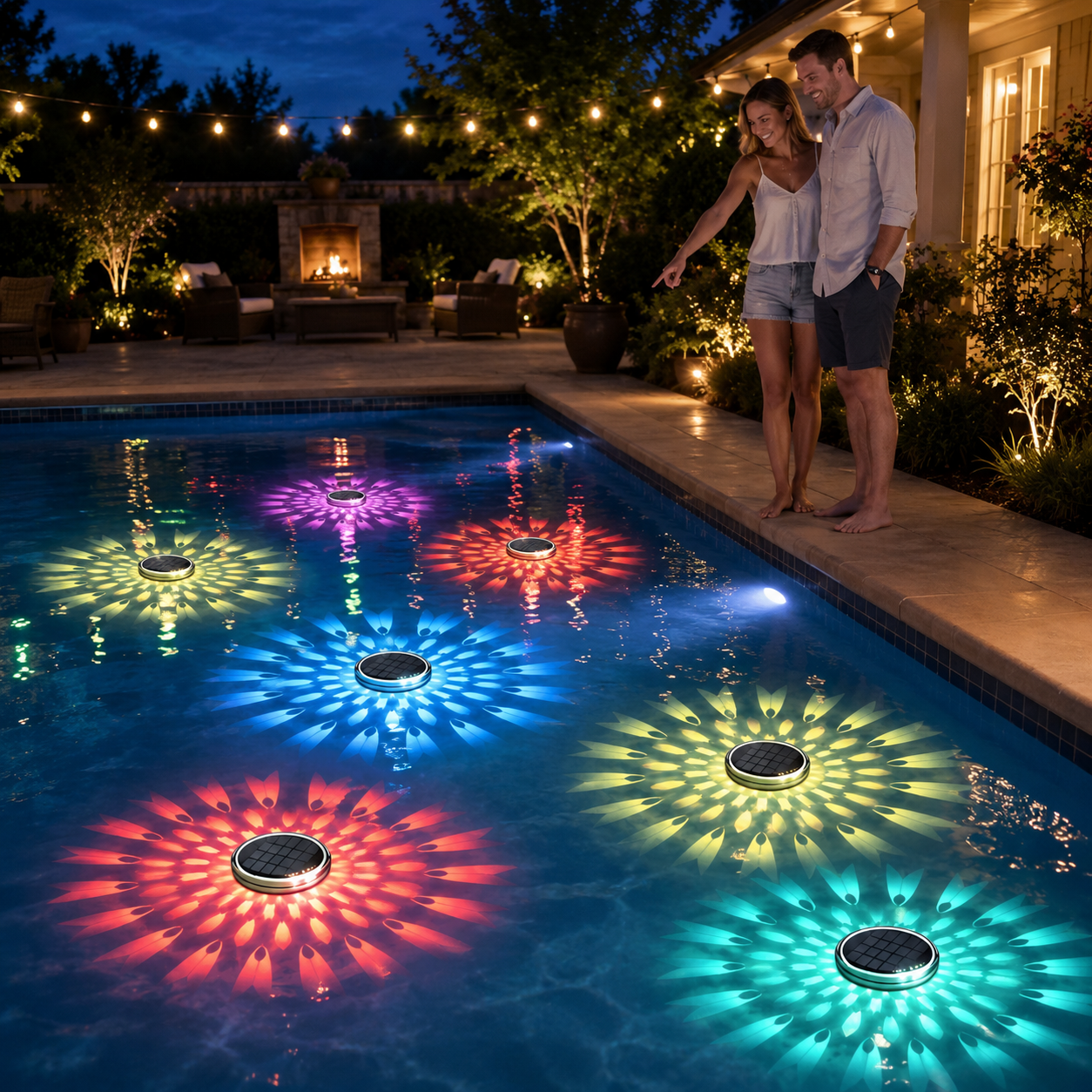 Solar Floating Pool Projection Lights with Remote