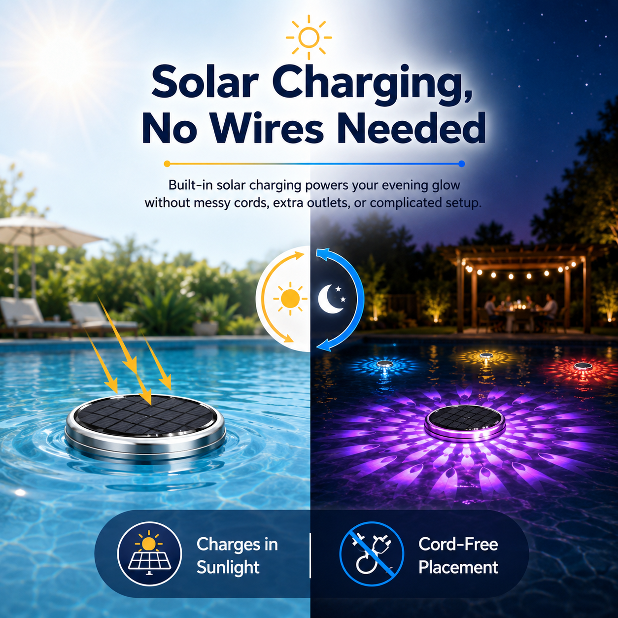 Solar Floating Pool Projection Lights with Remote