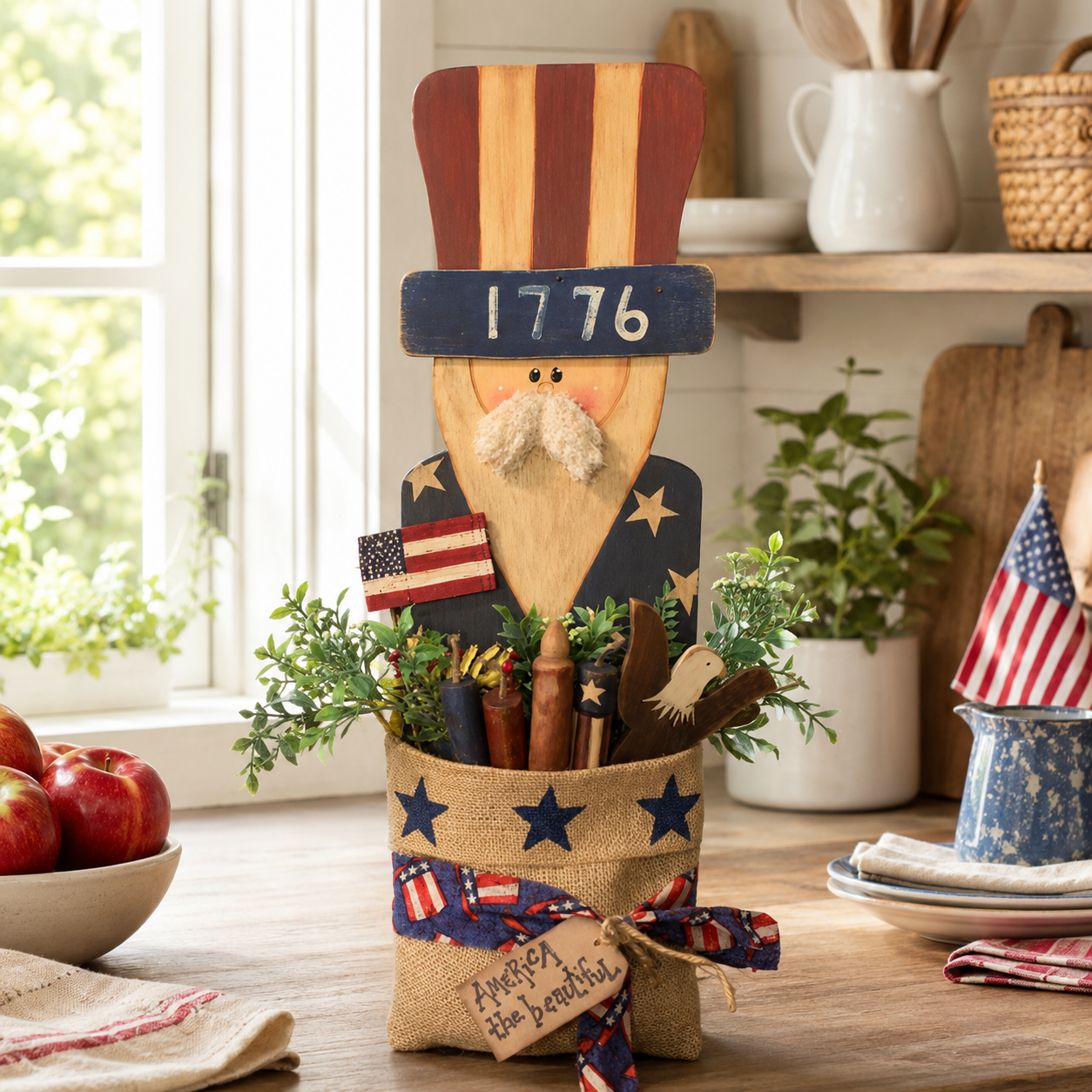 1776 Uncle Sam Wall Pocket Decor