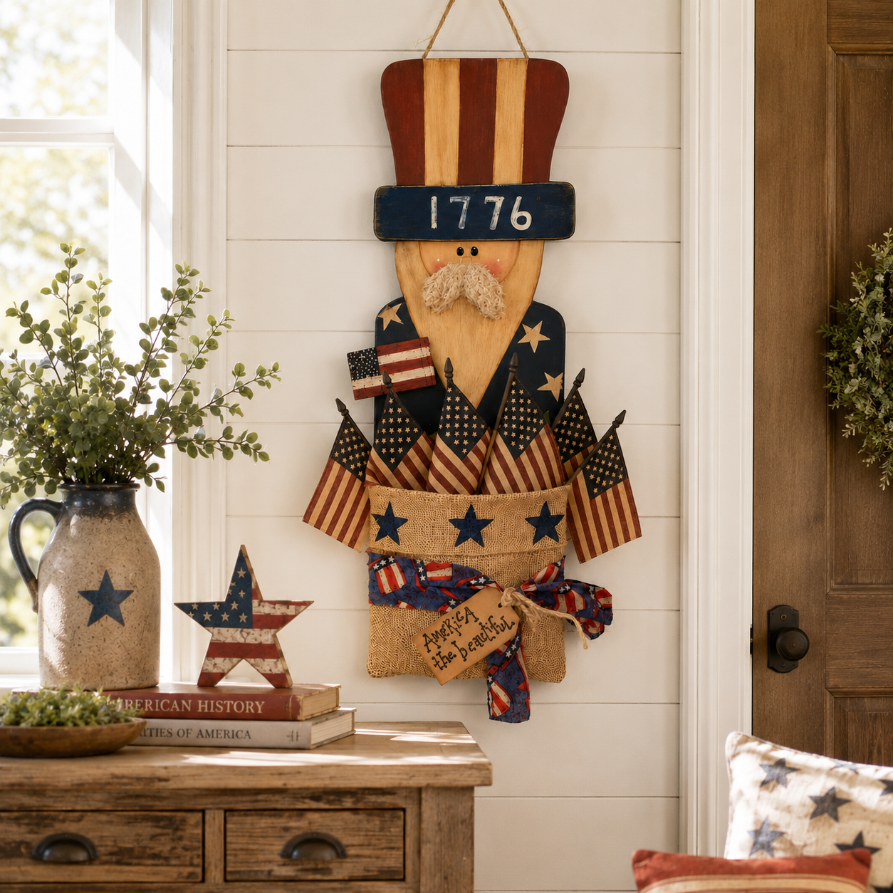 1776 Uncle Sam Wall Pocket Decor