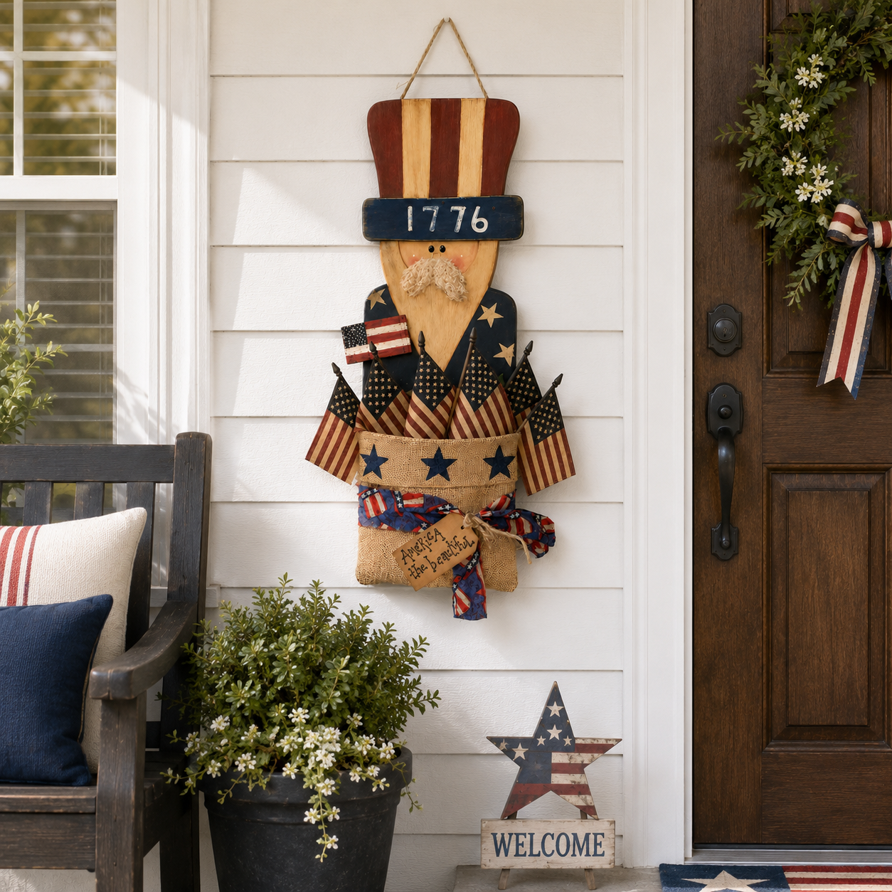 1776 Uncle Sam Wall Pocket Decor