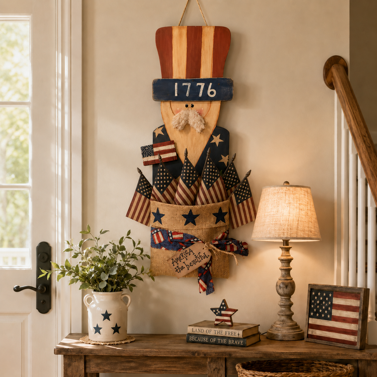 1776 Uncle Sam Wall Pocket Decor