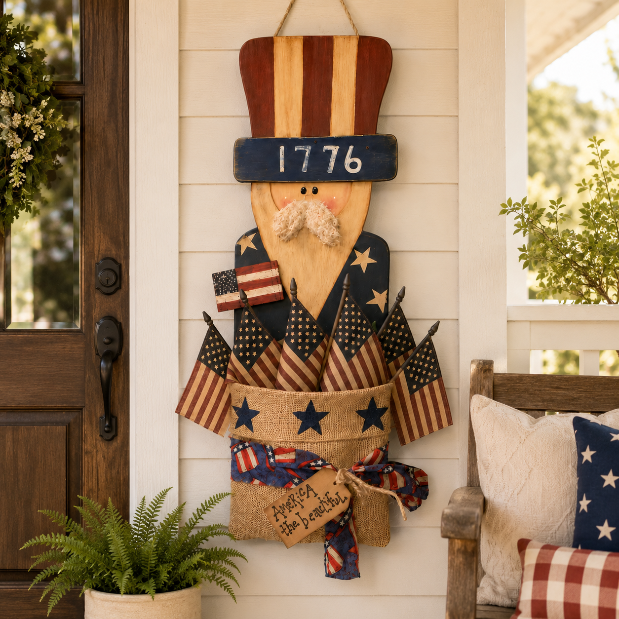 1776 Uncle Sam Wall Pocket Decor