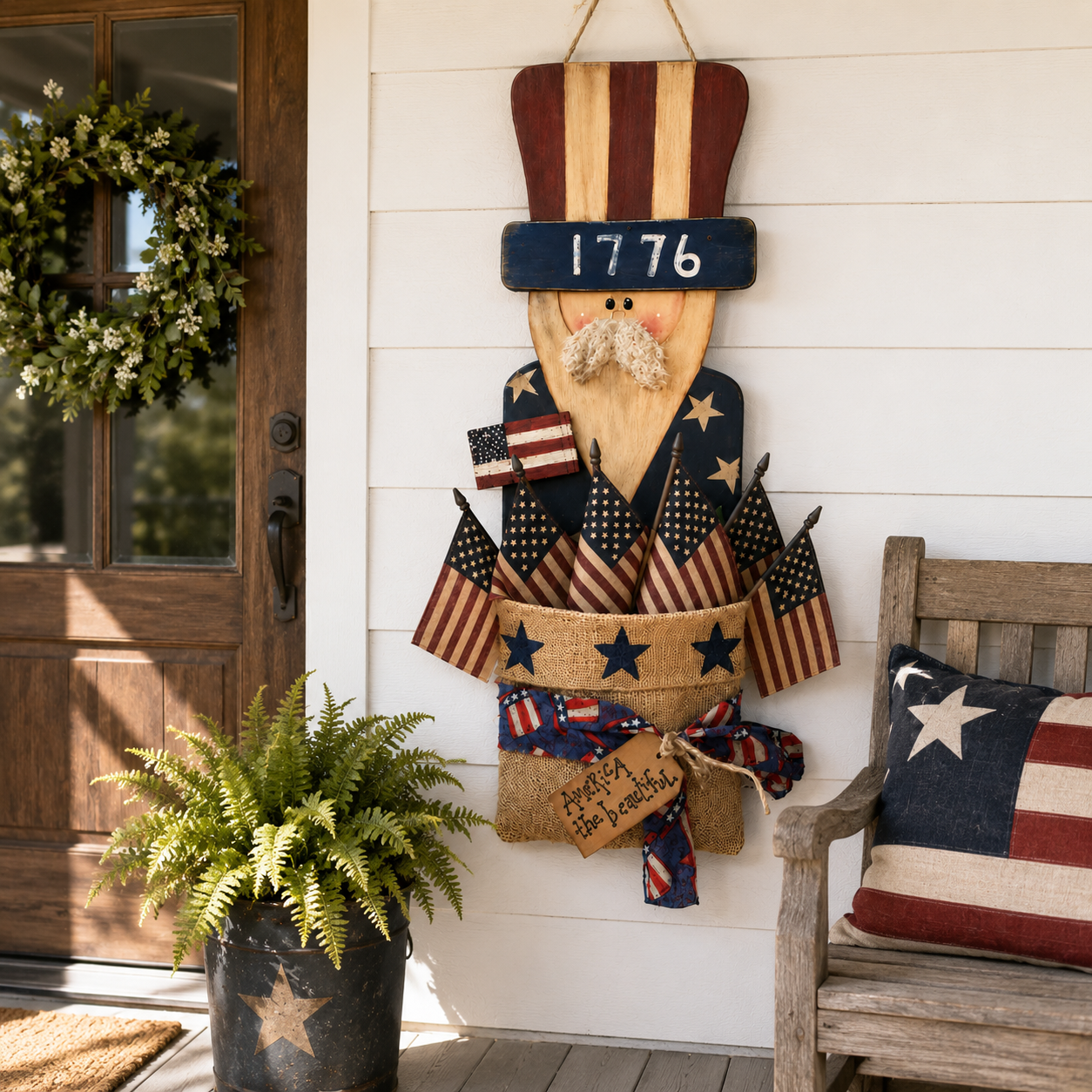 1776 Uncle Sam Wall Pocket Decor