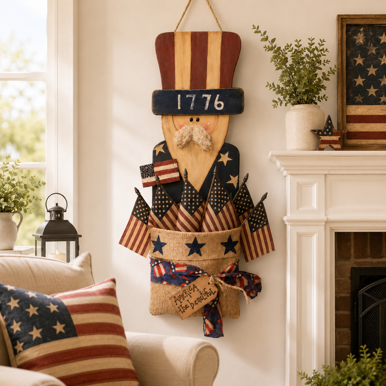 1776 Uncle Sam Wall Pocket Decor