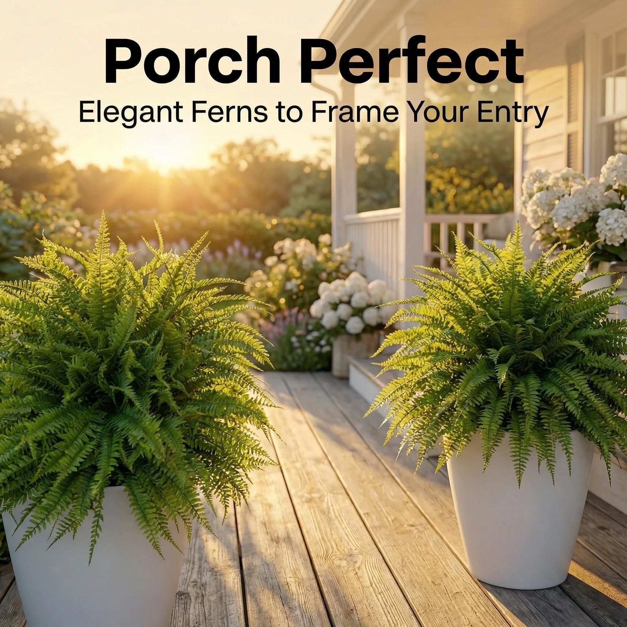 Artificial Fern Garden Stake for Outdoor Landscaping