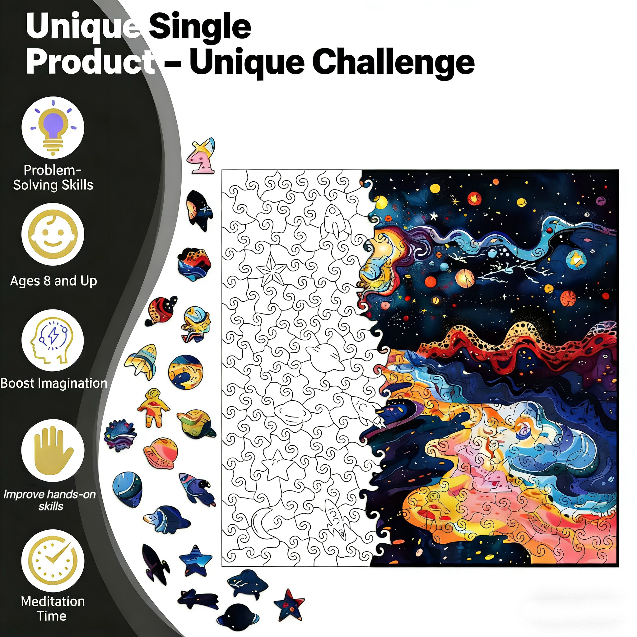 Wacocetoy Artistic Painting Wooden Puzzle