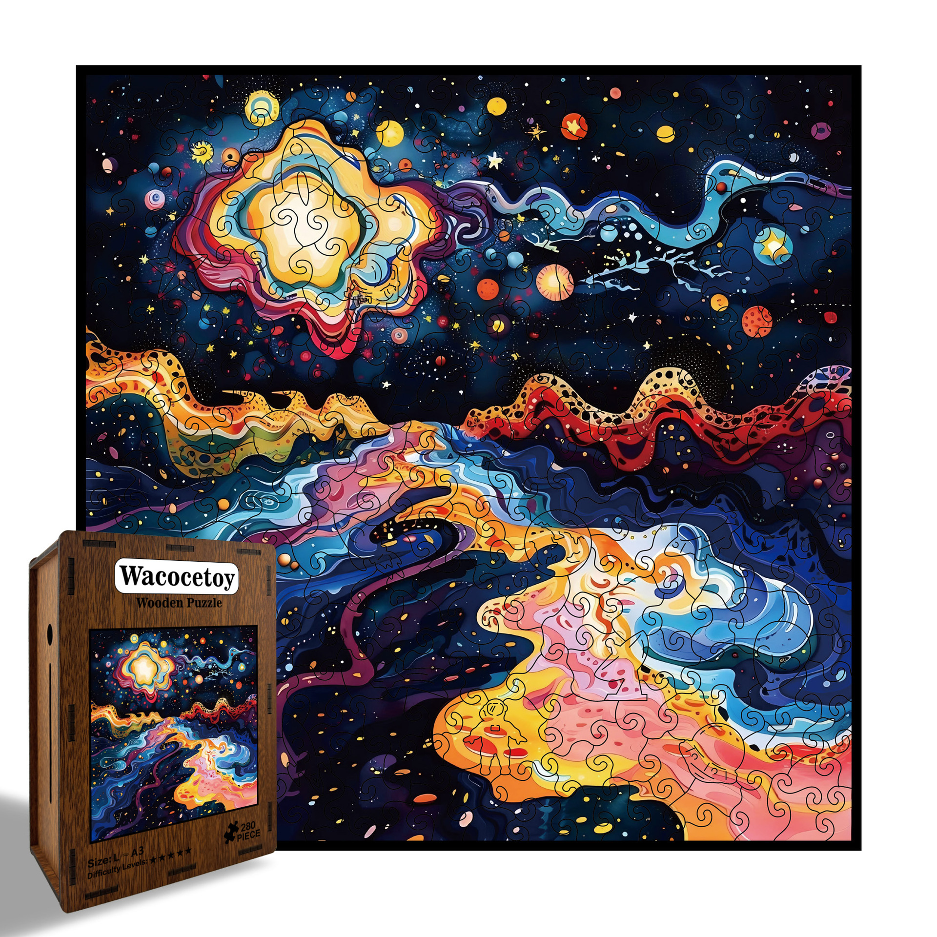 Wacocetoy Artistic Painting Wooden Puzzle
