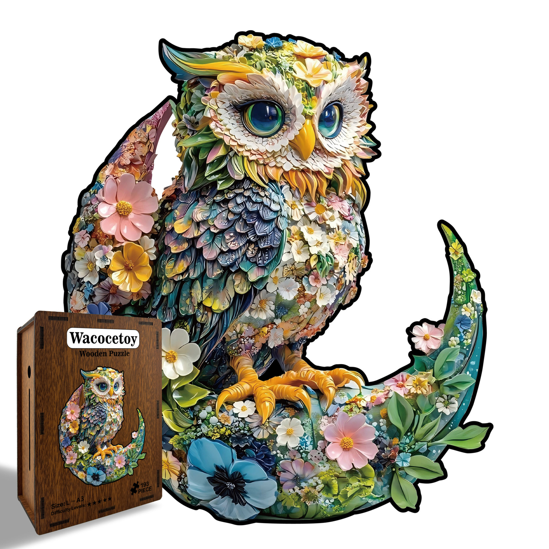 Wacocetoy Owl Wooden Puzzle