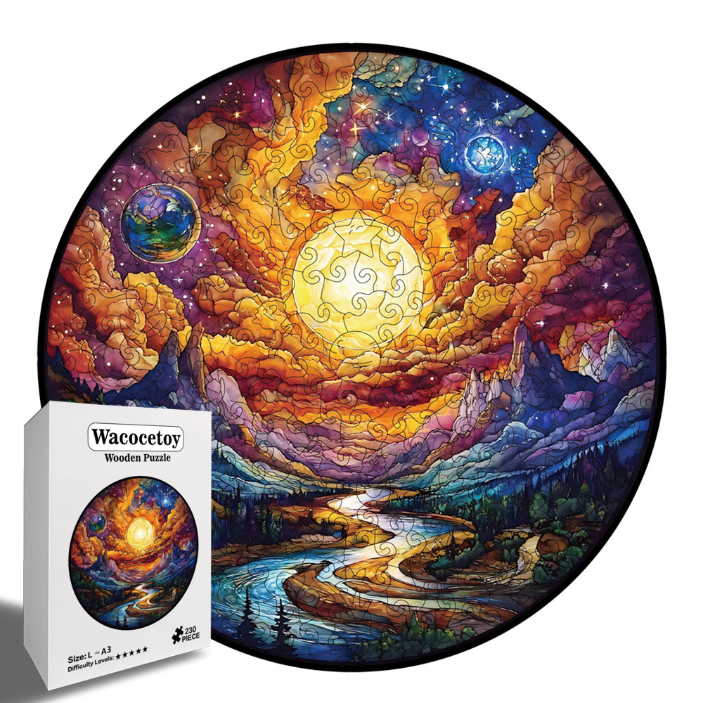 Wacocetoy Landscape Painting Wooden Puzzle