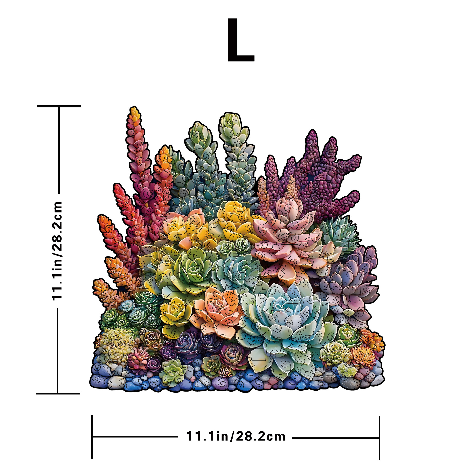 Wacocetoy Succulent Wooden Puzzle