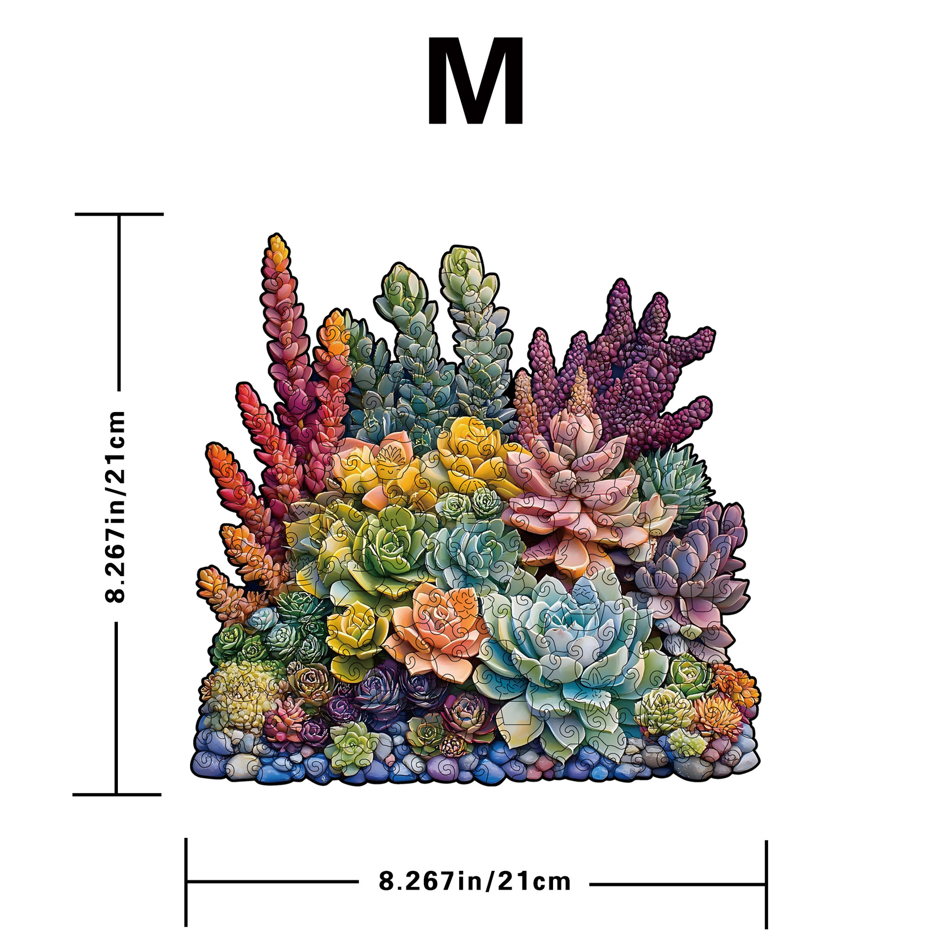 Wacocetoy Succulent Wooden Puzzle