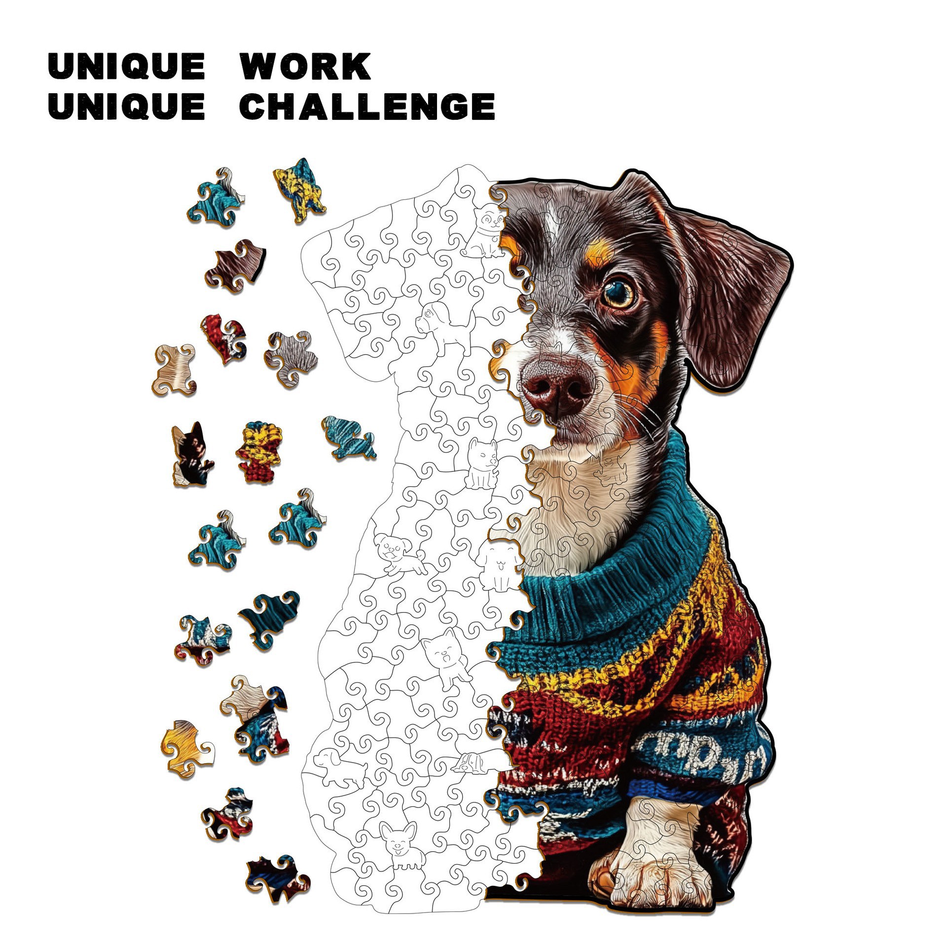 Wacocetoy Dachshund Wooden Puzzle 