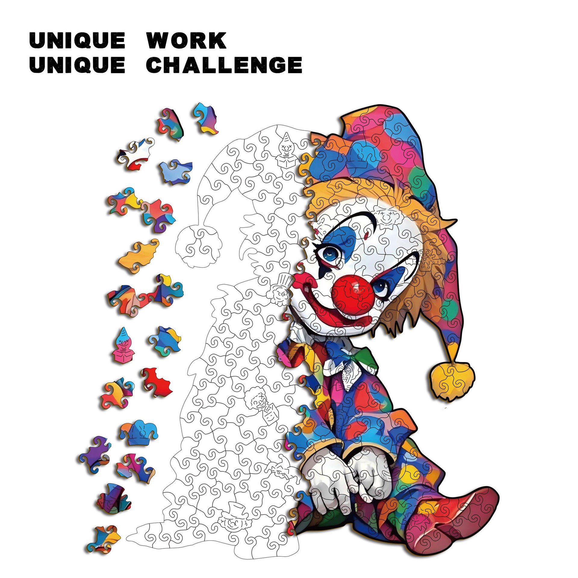 Clown Wooden Puzzle