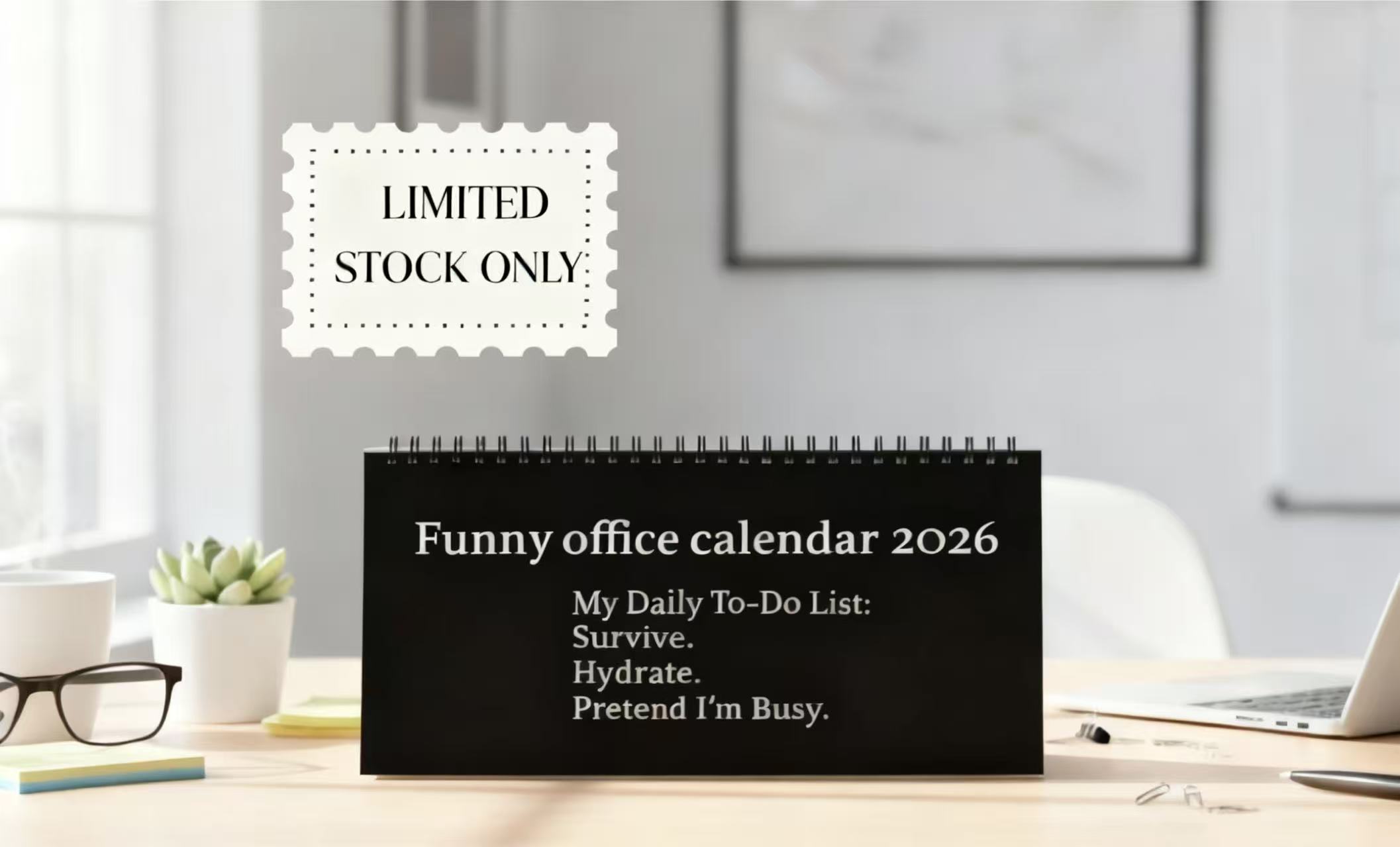 Funny Desktop Calendar (2026) - Office Humor, Gift for Boss, Desk Accessory, Gag gift
