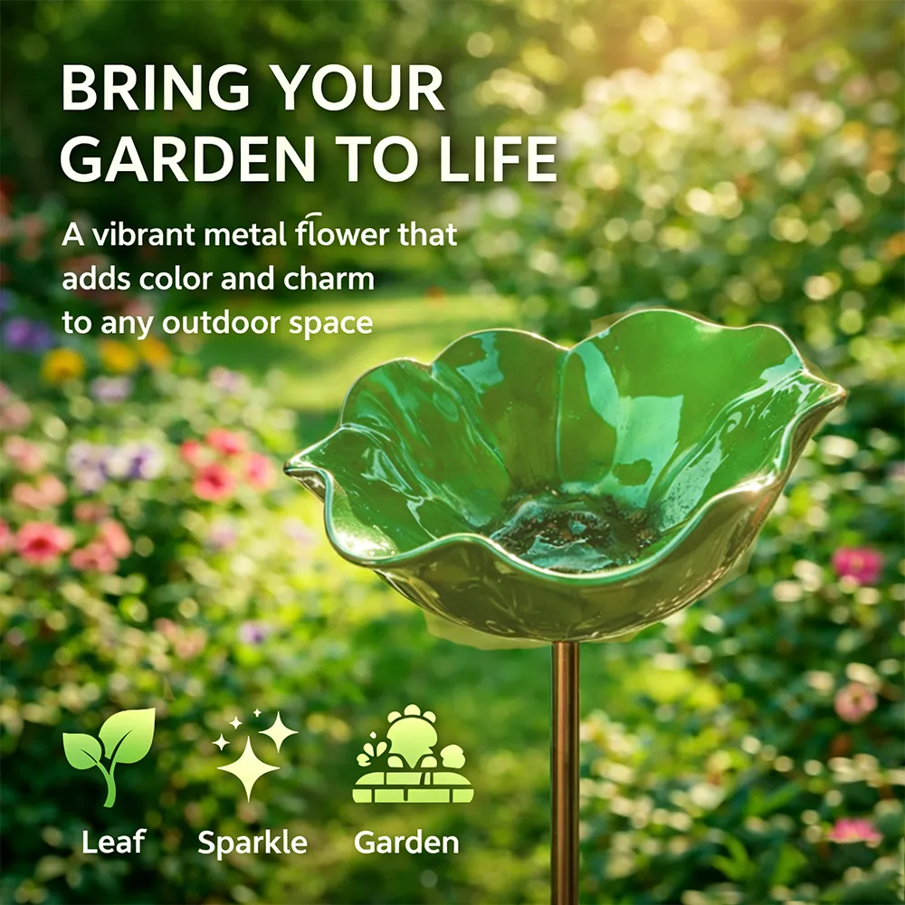 Handmade Metal Flower Garden Stake