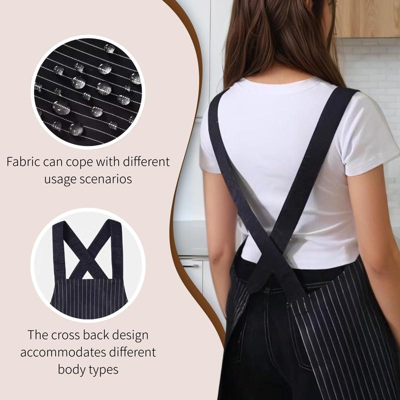 🔥LAST DAY 50% OFF✨Apron with Pockets for Women and Men Cross Back Design with Towel