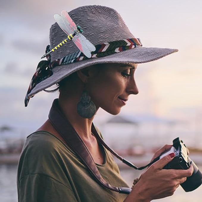 Dragonfly Clip-On Bug Repellent - Realistic & Non-Toxic Pest Control for Outdoor Enthusiasts 