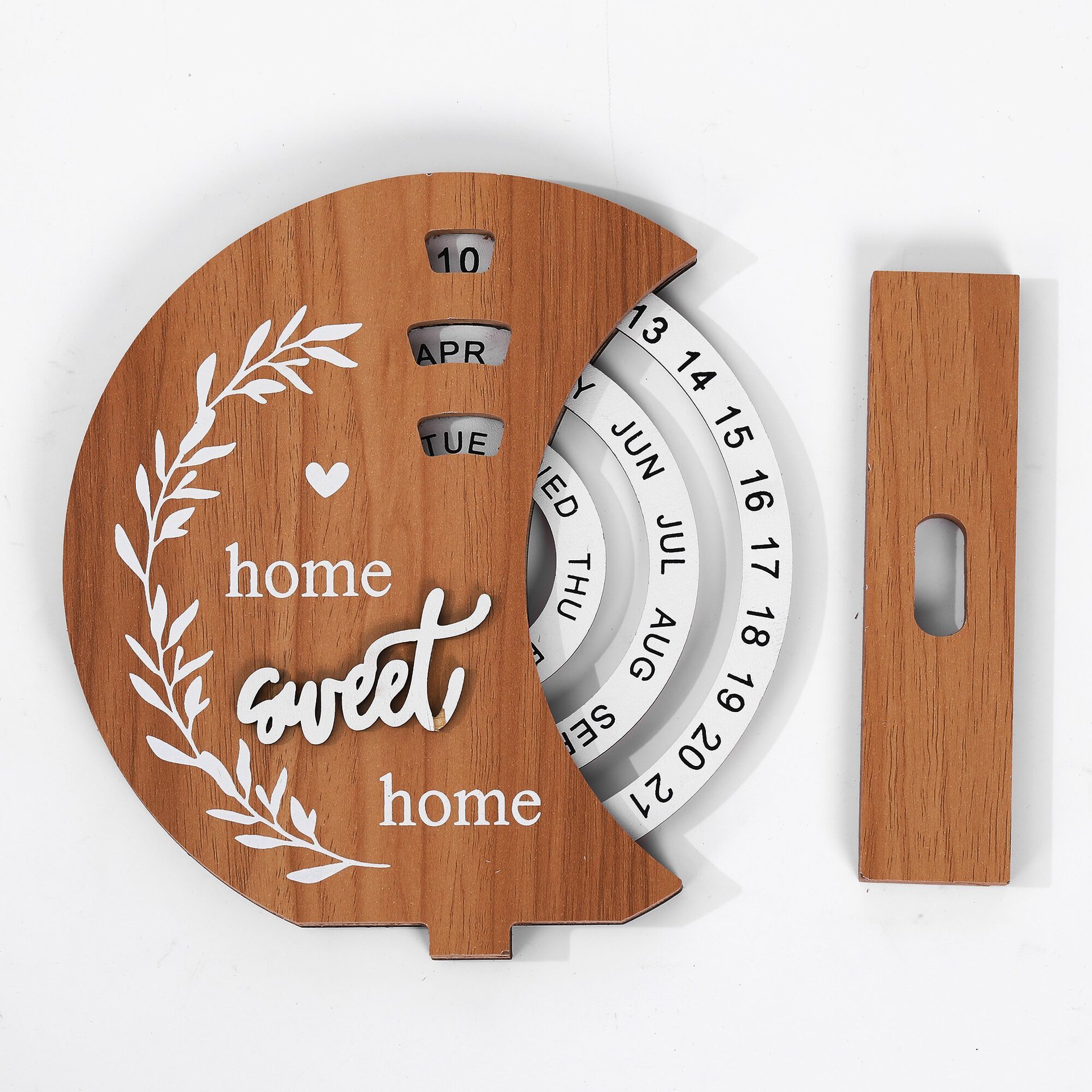 📅Handcrafted Wooden Perpetual Calendar – Rustic Desk Accessory for Home, Study & Office