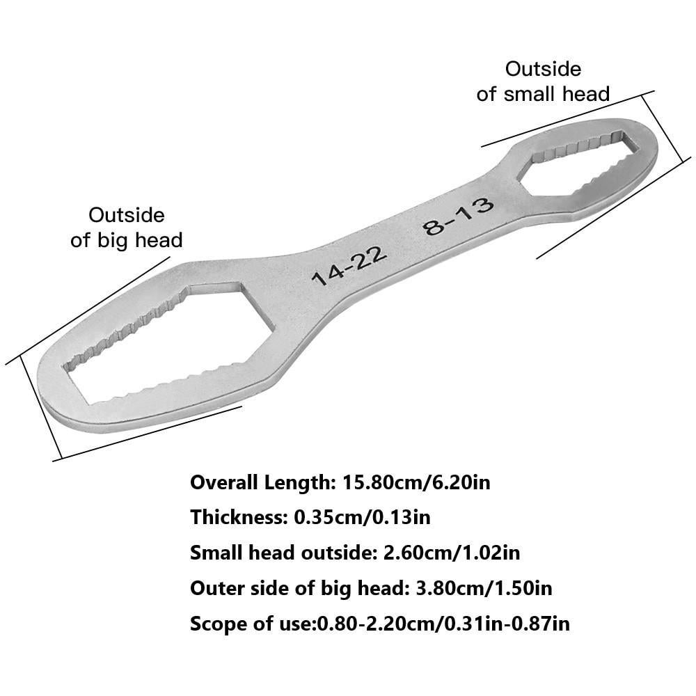 Universal Car Torx Wrench,8-22mm Self-tightening Wrench,Double-head Torx Spanner,Non-Slip Multi-function Wrench for Most Nuts & Bolts Repair,Professional Car Assembly & Disassembly Tool.